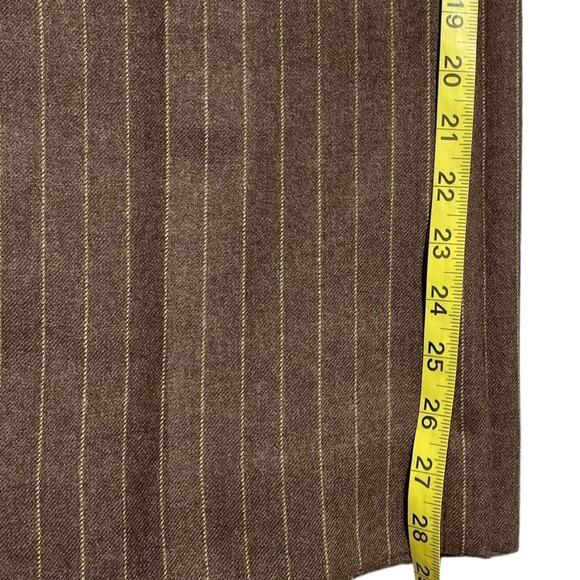 Vintage Pendleton Wool Trousers Womens 10P High Rise Brown Pinstriped Casual - Picture 7 of 9